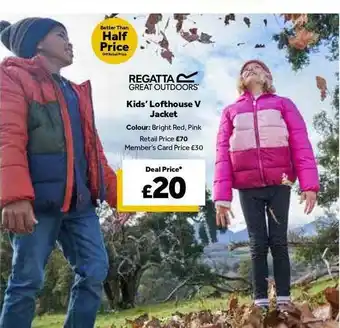 GO Outdoors Kids' Lofthouse V Jacket Regatta offer