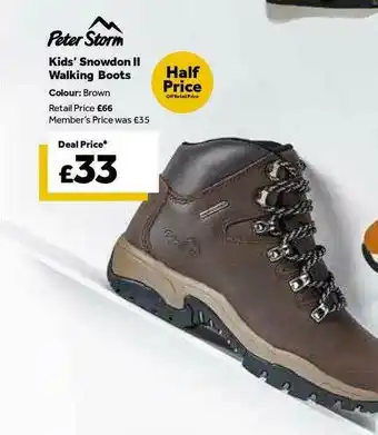 GO Outdoors Kids' Snowdon Ii Walking Boots offer
