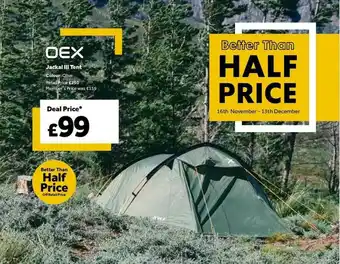 GO Outdoors Oex Jackall Iii Tent offer