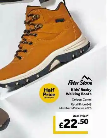 GO Outdoors Kids' Rocky Walking Boots offer