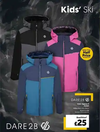 GO Outdoors Kids' Appose Ii Jacket Dare 2b offer