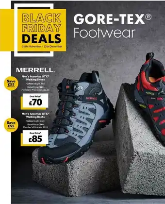GO Outdoors Merrel Men's Accentor Gtx Walking Shoes Men's Accentor Gtx Walking Boots offer