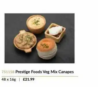Musgrave MarketPlace Prestige Foods Veg Mix Canapes offer