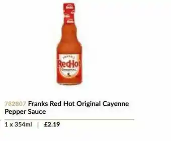 Musgrave MarketPlace Franks Red Hot Original Cayenne Pepper Sauce offer