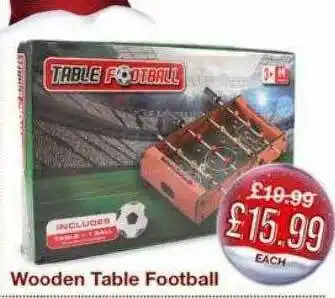 Poundstretcher Wooden Table Football offer