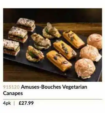 Musgrave MarketPlace Amuses-Bouches Vegetarian Canapes offer