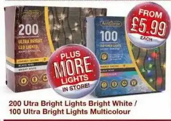 Poundstretcher 200 Ultra Bright Lights Bright White 100 Ultra Bright Lights Multicolour offer