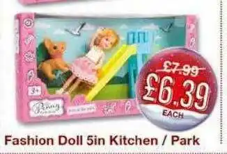Poundstretcher Fashion Doll 5in Kitchen Park offer