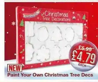Paint Your Own Christmas Tree Decs