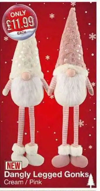 Poundstretcher Dangly Legged Gonks offer