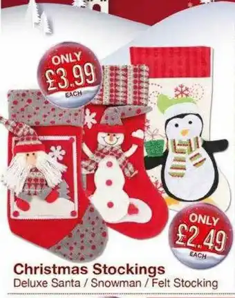 Poundstretcher Christmas Stockings offer