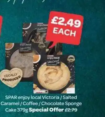 Spar Spar Enjoy Local Victoria Satled Caramel Coffee Chocolate Sponge Cake offer