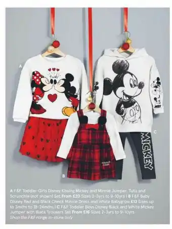 Tesco F&f Toddler Girls Disney Kissing Mickey And Minnie offer