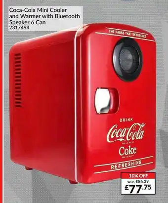 The Range Coca-cola Mini Cooler And Warmer With Bluetooth Speader 6 Can offer