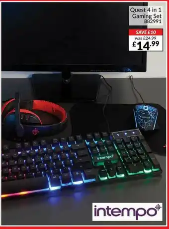The Range Quest 4 In 1 Gaming Set 882991 Intempo offer