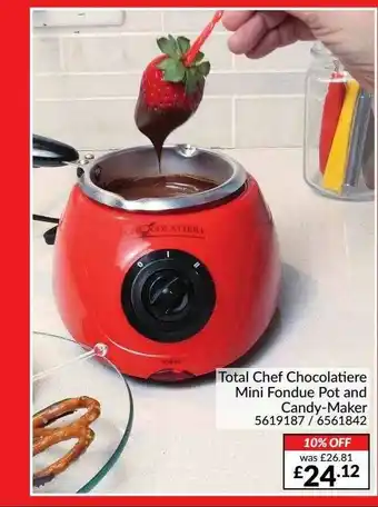 The Range Total Chef Chocolatiere Mini Fondue Pot And Candy-maker offer