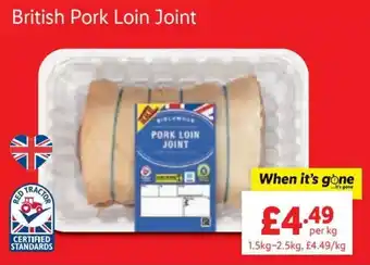 Lidl British Pork Loin Joint offer