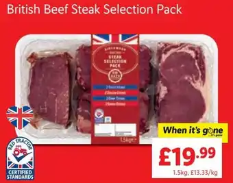 Lidl British Beef Steak Selection Pork offer