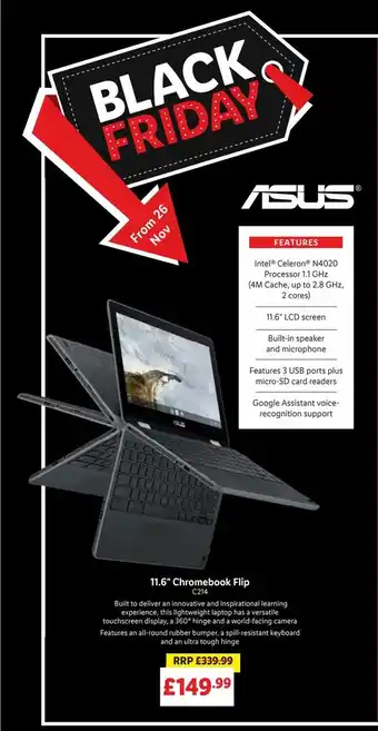 Lidl Asus 11.6" Chromebook Flip offer
