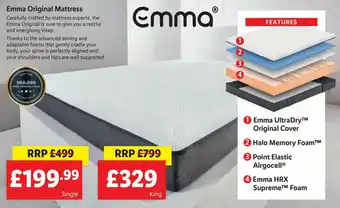 Lidl Emma Original Mattress - Single offer