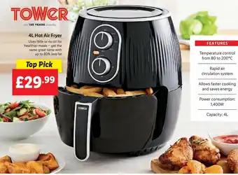 Lidl Tower 4L Hot Air Fyer offer