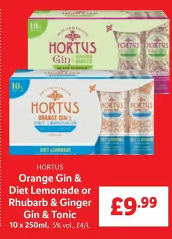 Lidl Orange Gin & Diet Lemonade ou Rhubarb & Ginger Gin & Tonic offer
