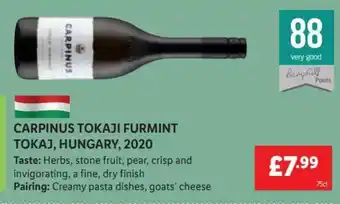 Lidl Carpinus Tokaji Furmint Tokaj, Hungary 2020 offer