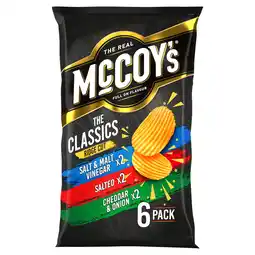 Iceland McCoy's Classic Variety Multipack Crisps 6 Pack offer