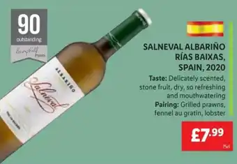 Lidl Salneval Albarino Rias Baixas, Spain 2020 offer