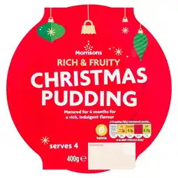 Morrisons Morrisons Rich & Fruity Christmas Pudding Serves 4 offer