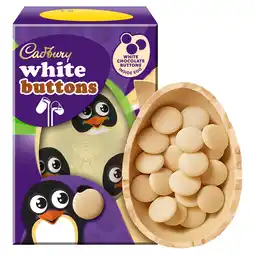 Sainsbury's Cadbury White Buttons Medium Chocolate Easter Egg 98g offer