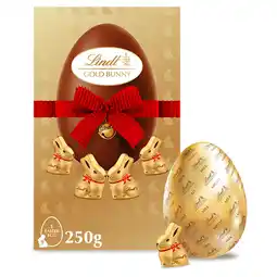 Sainsbury's Lindt Gold Bunny Milk Chocolate Egg with Nine Mini Gold Bunny 250g offer