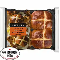 Iceland Iceland Luxury 4 Sticky Toffee Hot Cross Buns offer