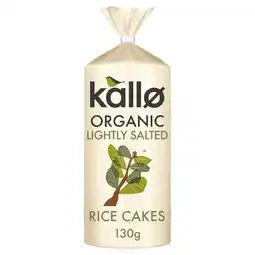 Morrisons Kallo Organic Lightly Salted Wholegrain Low Fat Rice Cakes offer