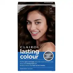 Morrisons Clairol Lasting Colour Permanent Hair Dye 4 Dark Brown offer