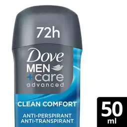 Morrisons Dove For Men Anti Perspirant Stick Clean Comfort offer