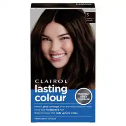 Morrisons Clairol Lasting Colour Permanent Hair Dye 3 Darkest Brown offer