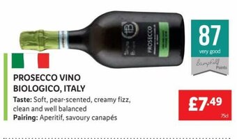 Lidl Prosecco Vino Biologico, Italy offer
