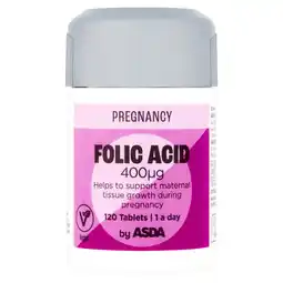 Asda ASDA Pregnancy Folic Acid 400 ?g 120 Tablets 1 a Day offer