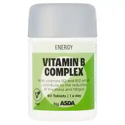 Asda ASDA Energy 1 a day Vitamin B Complex 90 Tablets offer