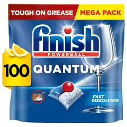 Asda Finish Quantum All in One Dishwasher Tablets Lemon - 100 Tabs offer