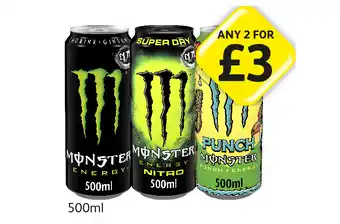 Londis Monster Energy, Nitro, Punch offer