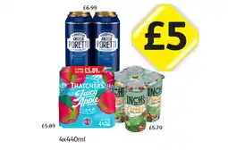 Londis Angelo Poretti, Thatchers Juicy Apple, Inch's Cloudy offer