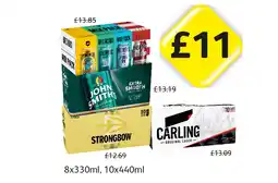 Londis Brewdog Variety, John Smiths, Strongbow, Carling offer