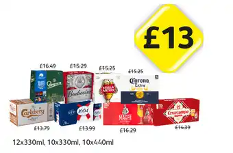 Londis Staropramen, Budweiser, Stella Artois, Corona, Carlsberg Export, Kronenbourg, Madri, Cruzcampo offer