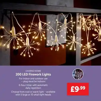Lidl 200 LED Firework Lights offer