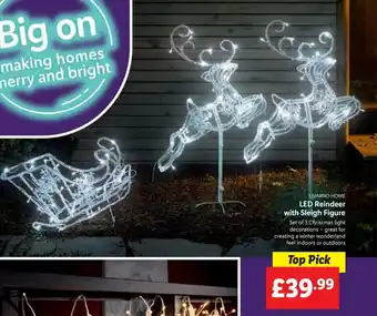 Lidl LED Reindeer with Slegh Figure offer