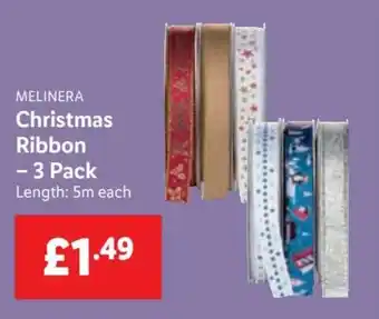 Lidl Christmas Ribbon 3 pack offer