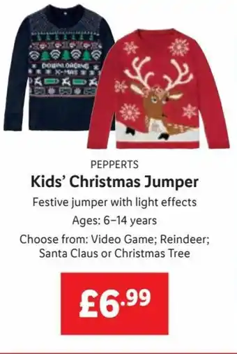 Lidl Kids Christmas Jumper offer