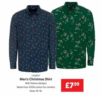Lidl Men's Christmas Shirt offer